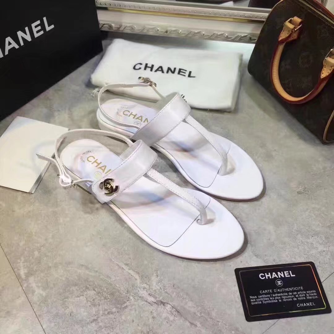 Chanel sandals CH2338HLL white