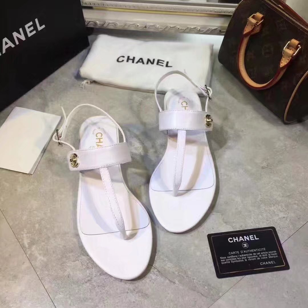 Chanel sandals CH2338HLL white