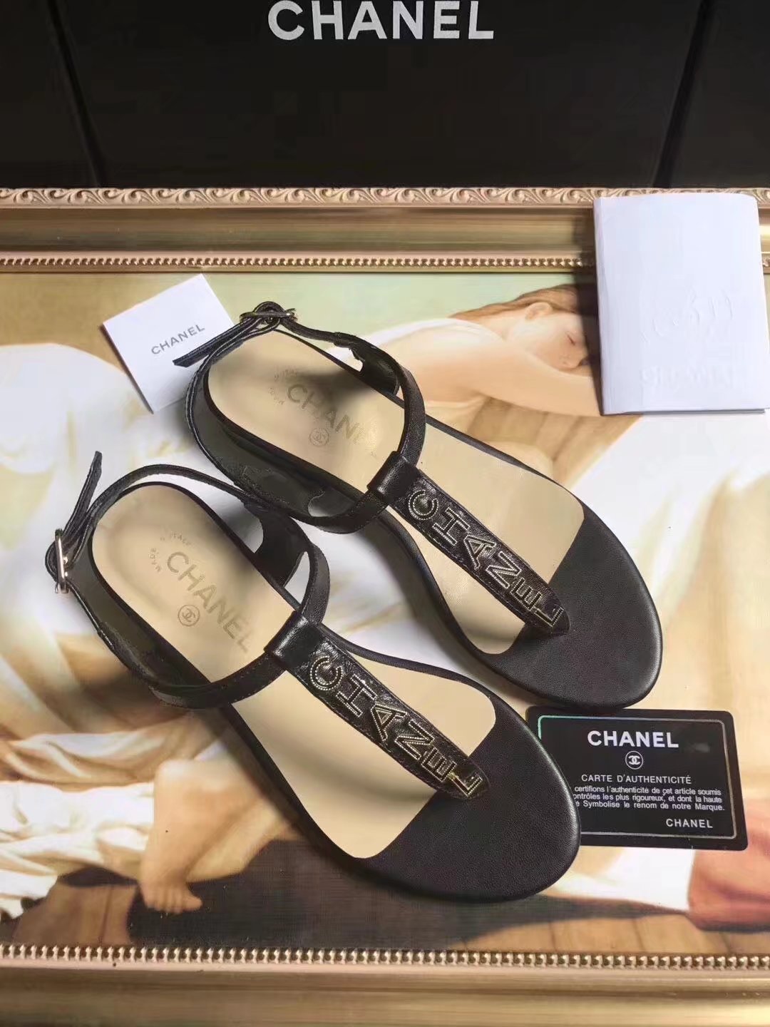 Chanel sandals CH2438HLL black