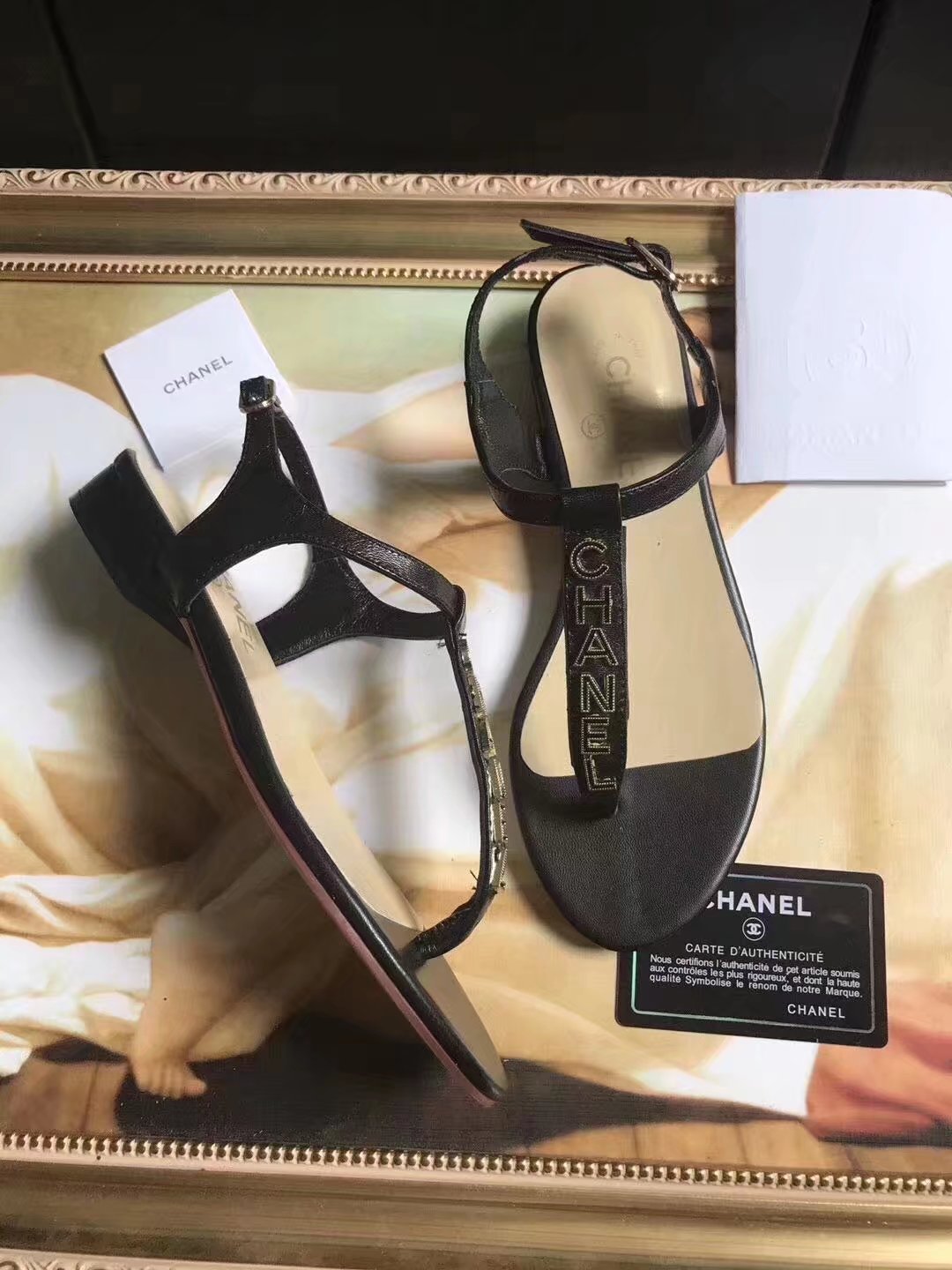 Chanel sandals CH2438HLL black