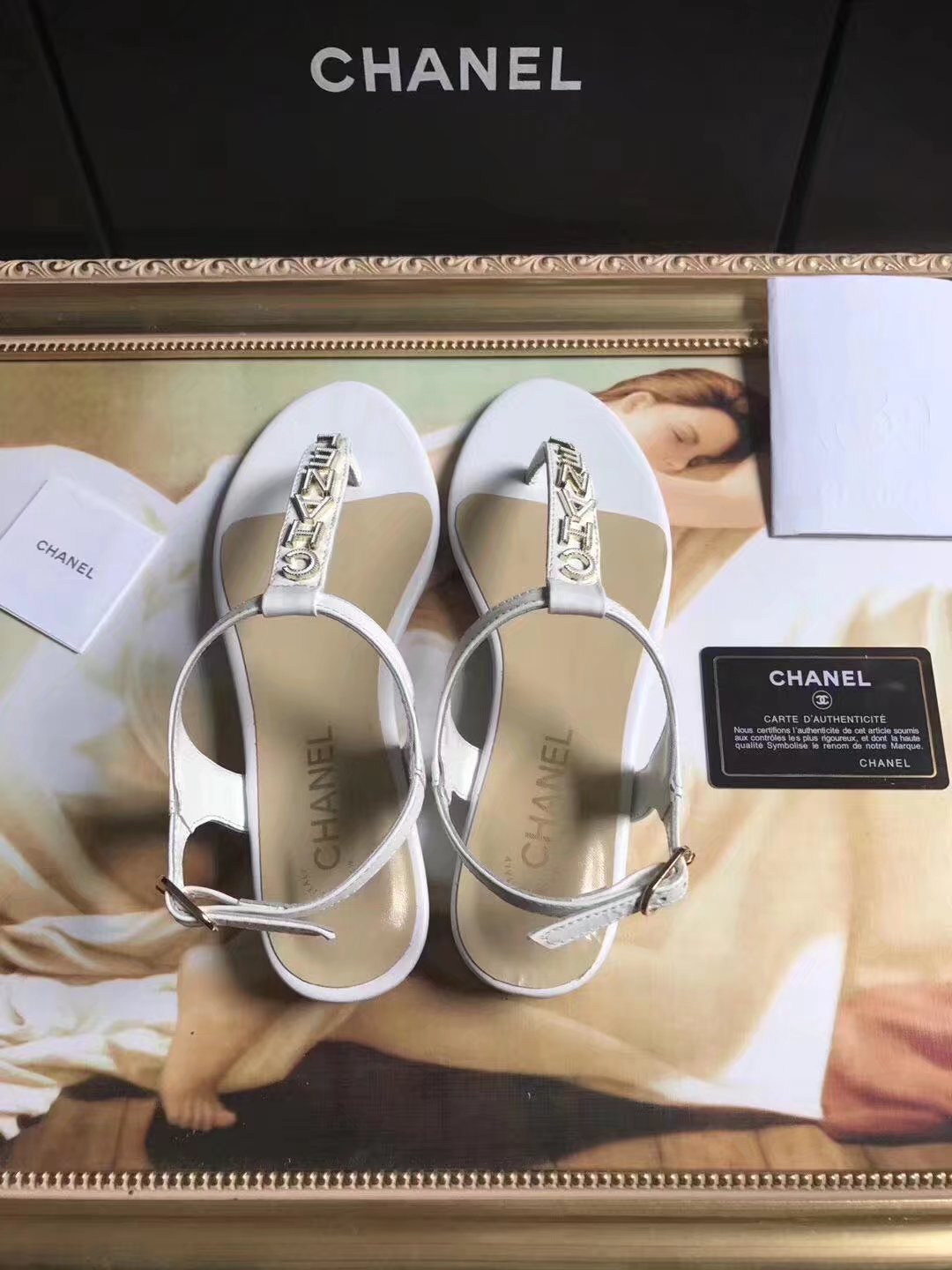 Chanel sandals CH2438HLL white