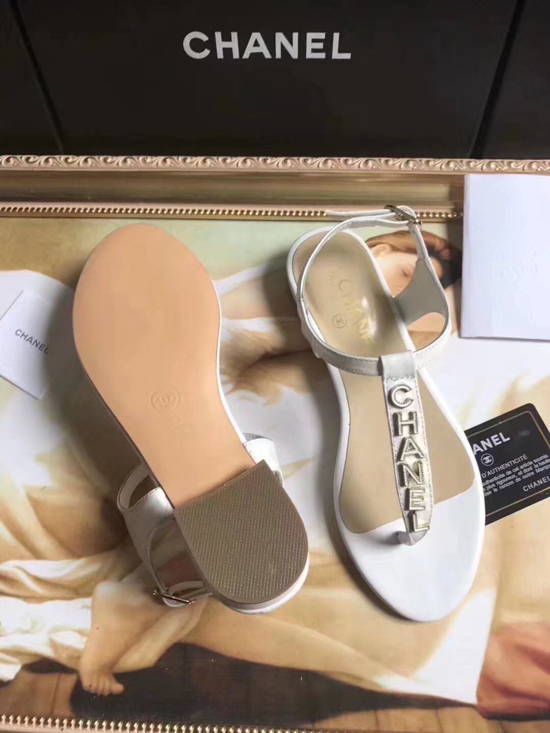 Chanel sandals CH2438HLL white