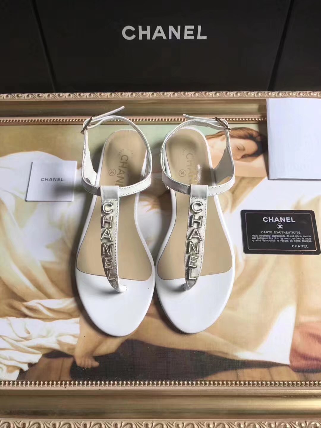 Chanel sandals CH2438HLL white