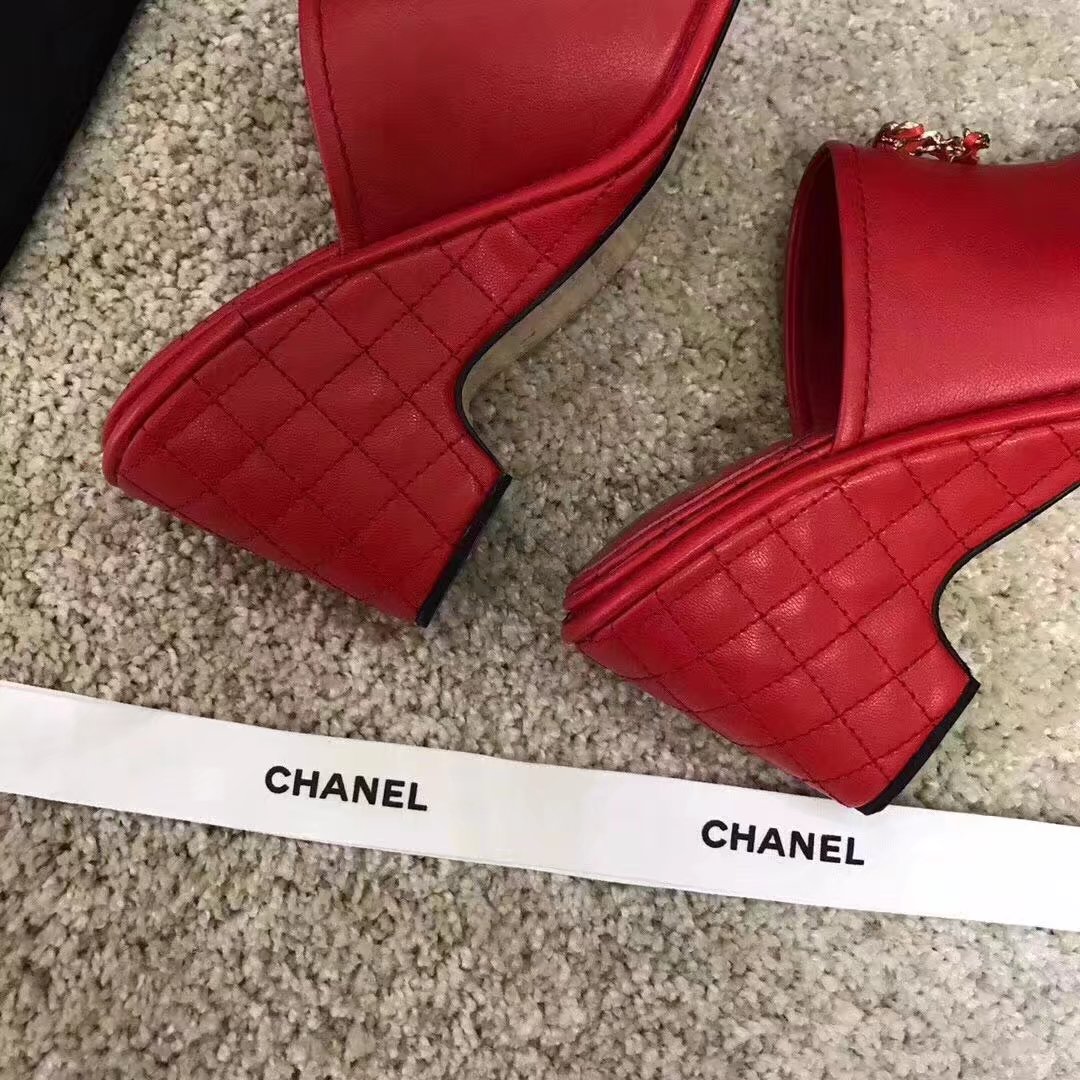 Chanel slippers CH2329LS red