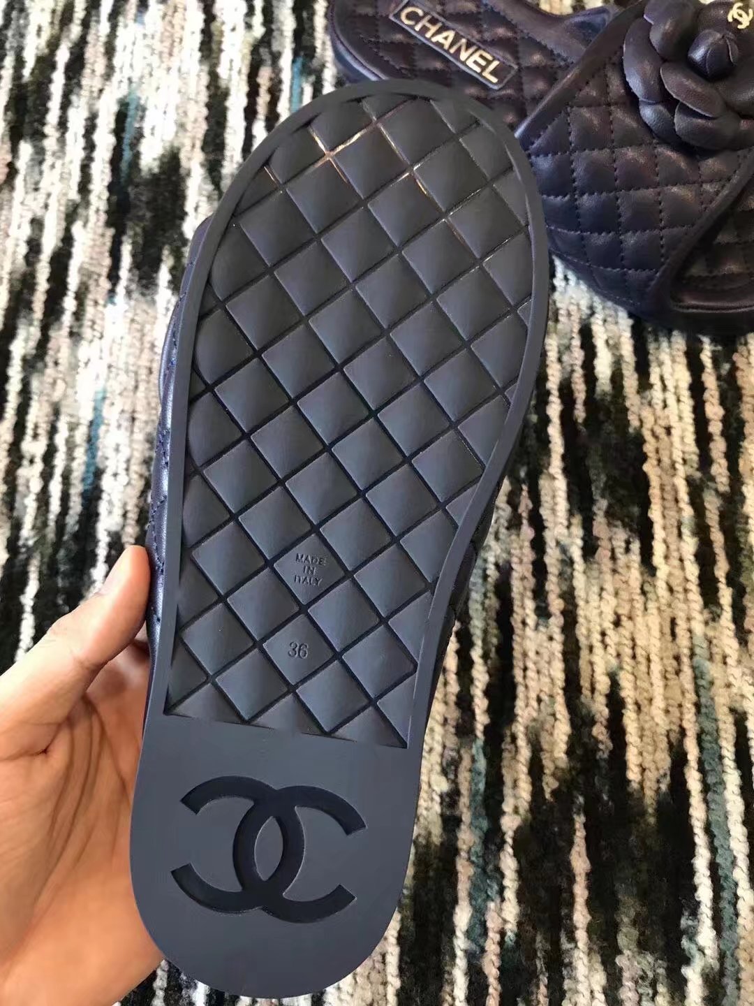 Chanel slippers CH2335LRF Dark blue