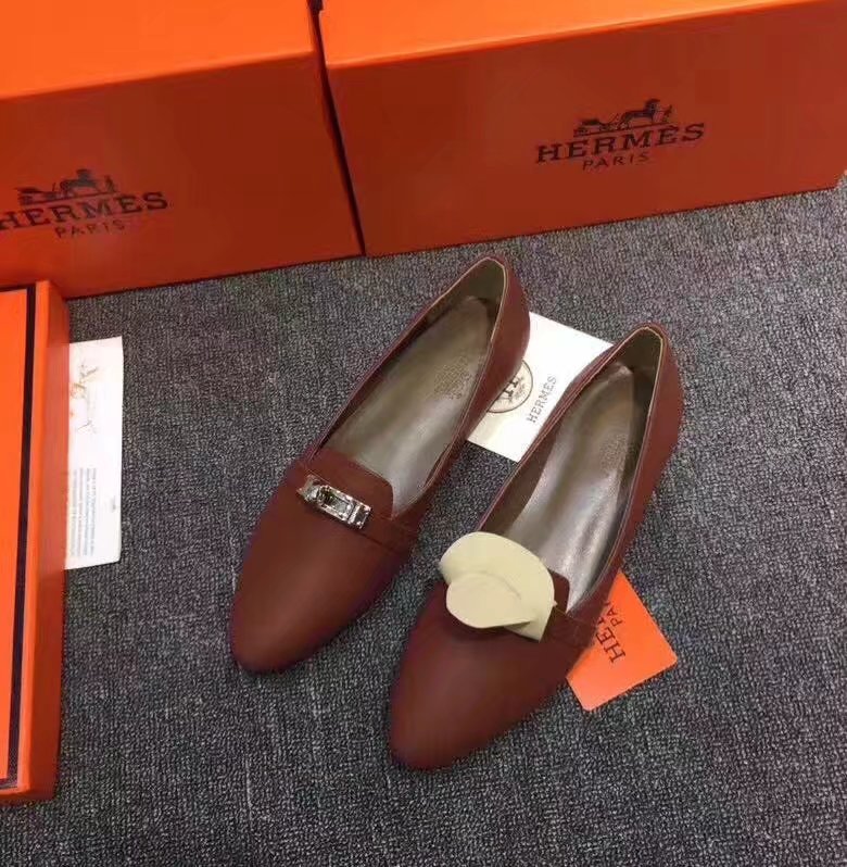 Hermes Casual Shoes HO780365 Brown