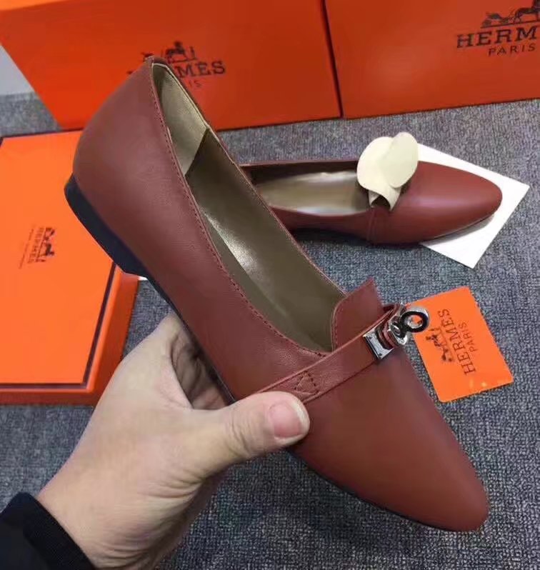 Hermes Casual Shoes HO780365 Brown