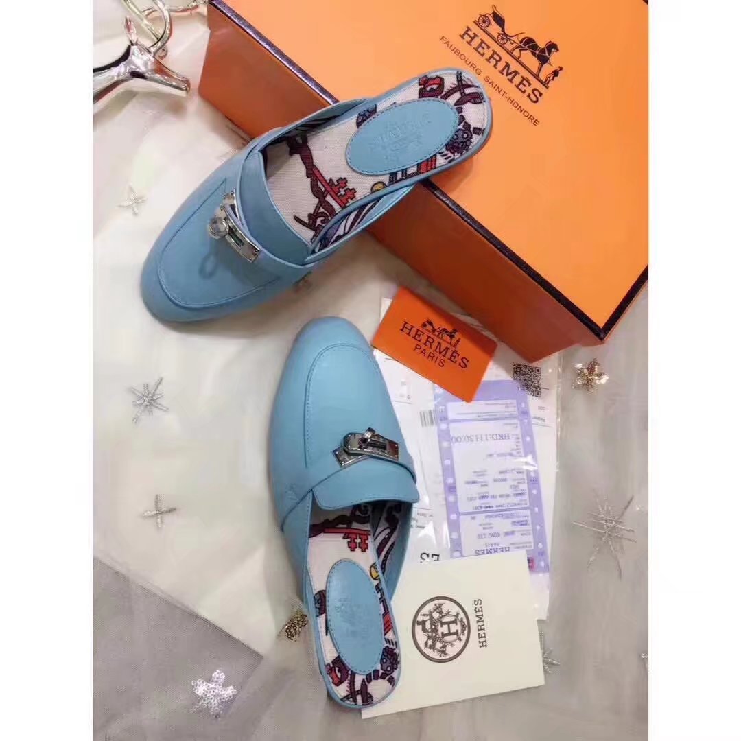 Hermes Casual Shoes HO780365 blue