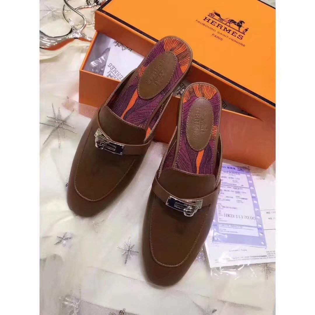 Hermes Casual Shoes HO880365 Brown