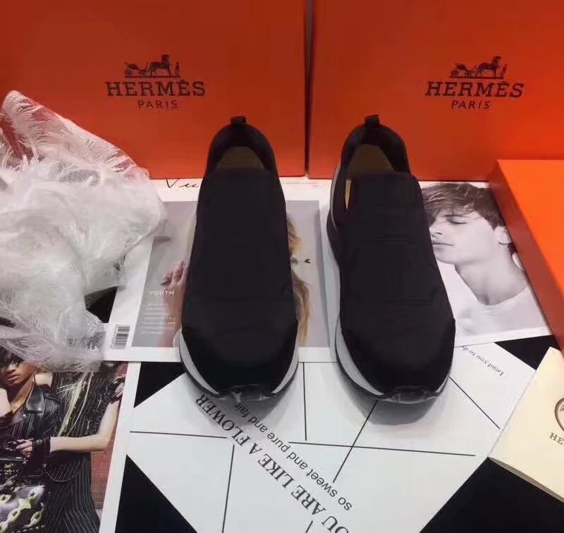 Hermes Lovers Casual Shoes HO784365 black
