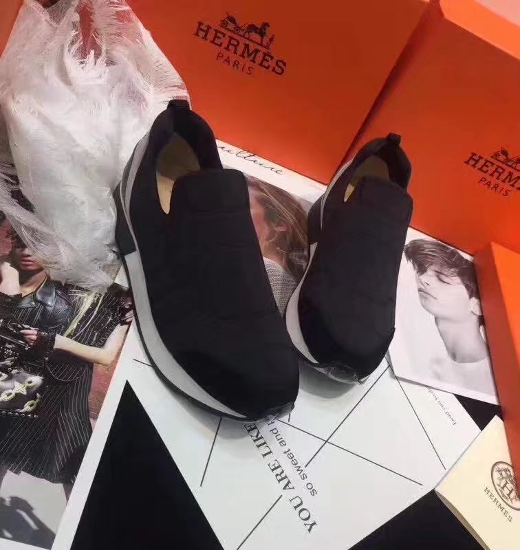 Hermes Lovers Casual Shoes HO784365 black