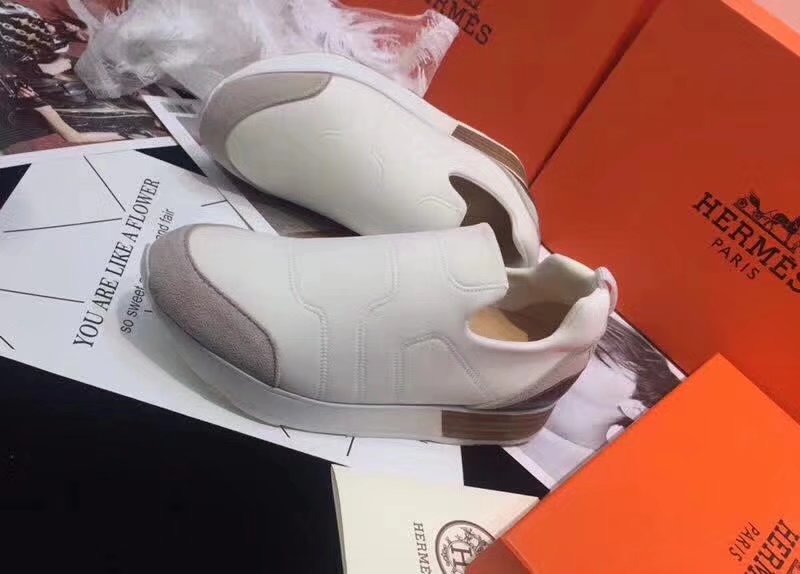 Hermes Lovers Casual Shoes HO784365 white