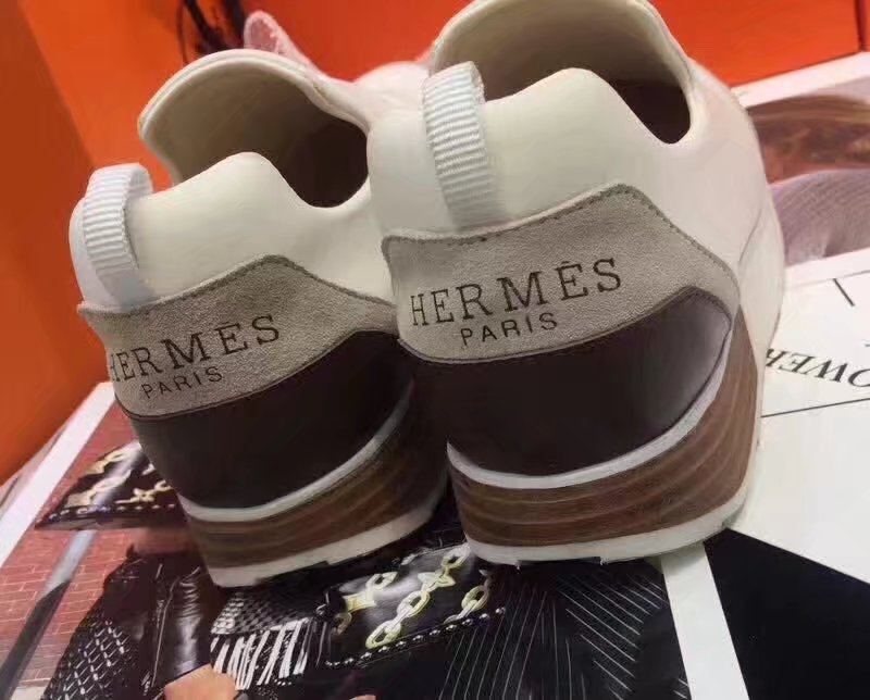 Hermes Lovers Casual Shoes HO784365 white