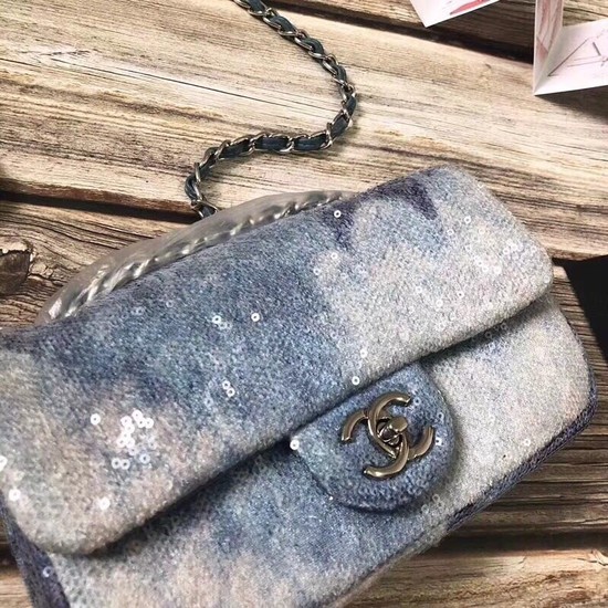 Chanel Flap Beads Shoulder Bag CF1116 blue