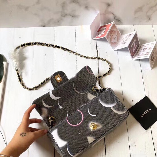 Chanel Flap Beads Shoulder Bag CF5616 black