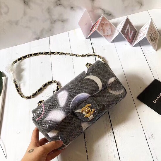 Chanel Flap Beads Shoulder Bag CF5616 black