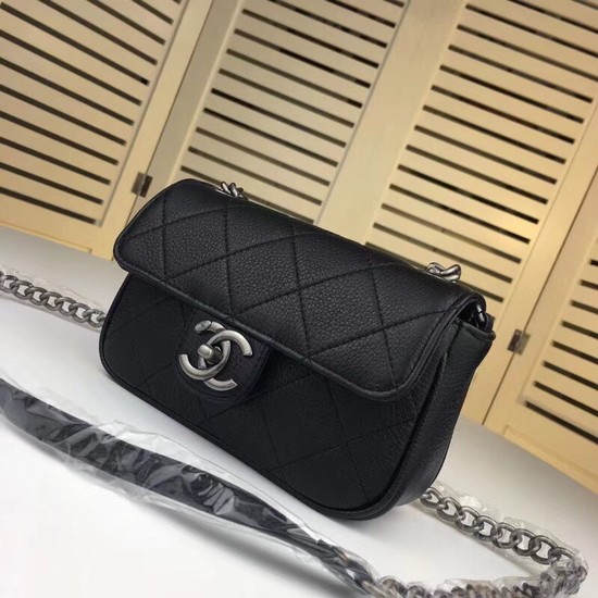 Chanel mini Leather cross-body bag 7739 black