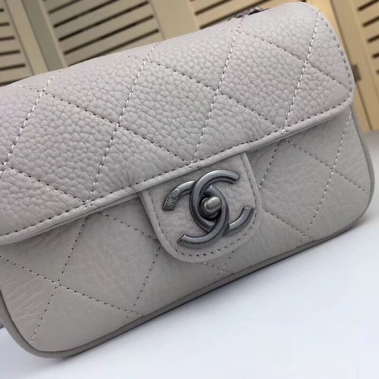 Chanel mini Leather cross-body bag 7739 grey