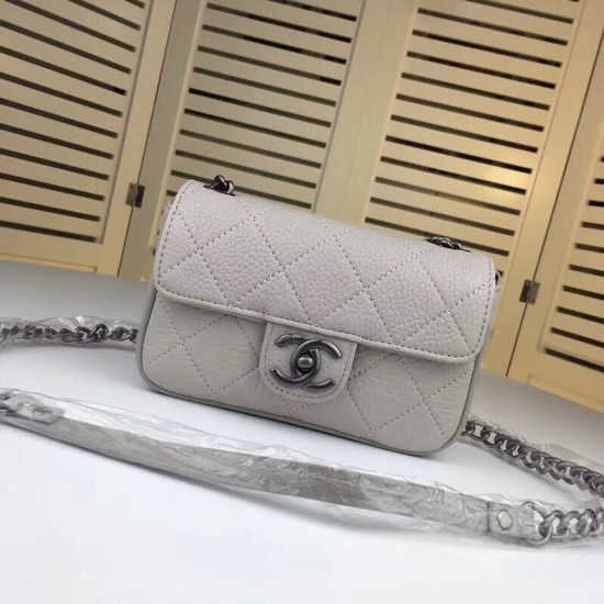 Chanel mini Leather cross-body bag 7739 grey