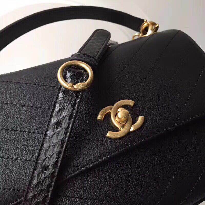 Chanel Original Calfskin Leather Tote Bag 1775 Black