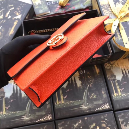 Gucci GG Marmont cross-body bag 510314 orange