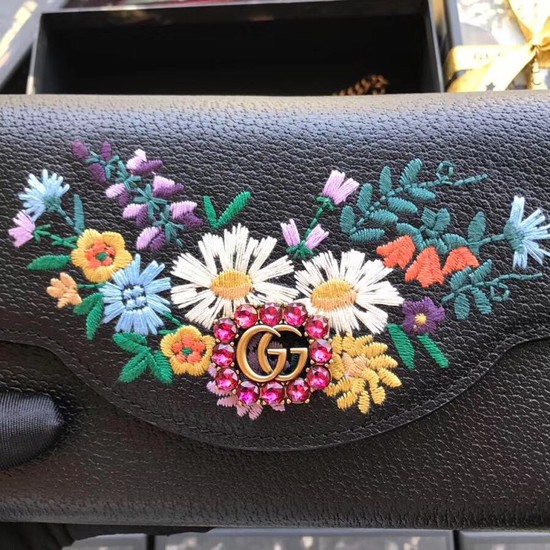Gucci GG Marmont matelasse mini bag 499314 black