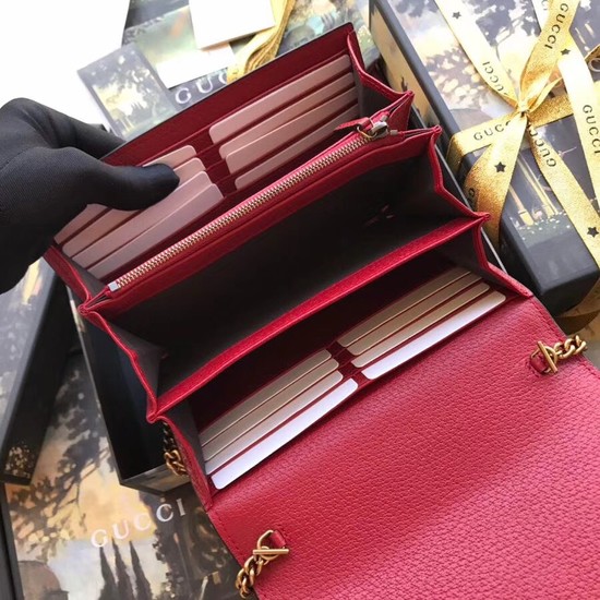 Gucci GG Marmont matelasse mini bag 499314 red