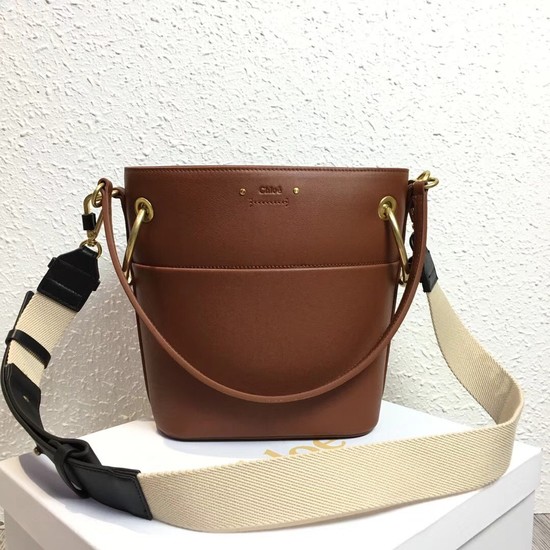 Chloe Roy Mini Smooth Leather Bucket Bag S126 camel