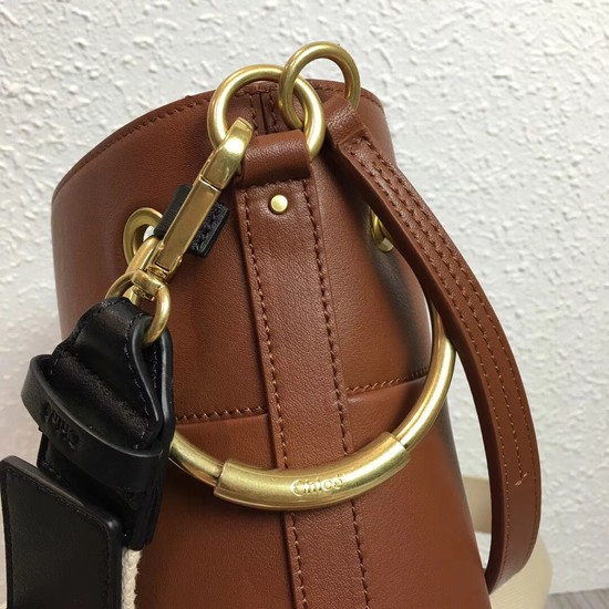 Chloe Roy Mini Smooth Leather Bucket Bag S126 camel