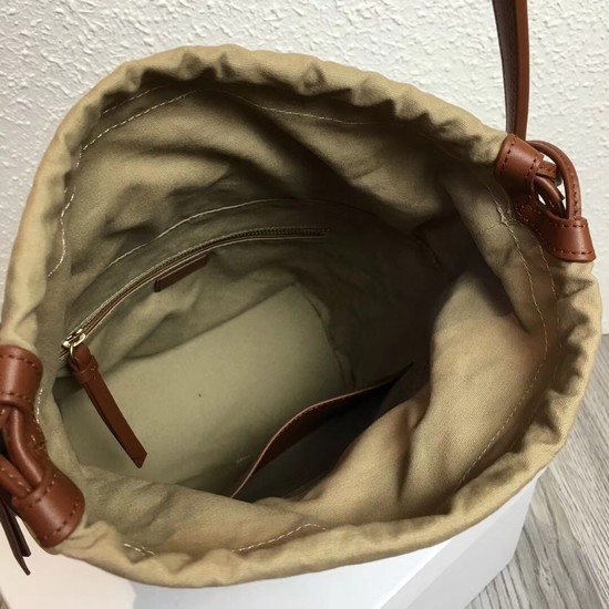 Chloe Roy Mini Smooth Leather Bucket Bag S126 camel