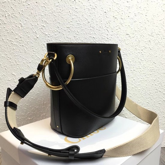 Chloe Roy Mini Smooth Leather Bucket Bag S126 black