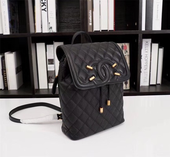 Chanel Caviar Leather Backpack 83430 black