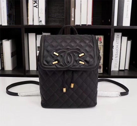 Chanel Caviar Leather Backpack 83430 black