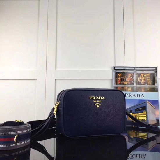 Prada Calf leather Shoulder Bag 1BH082-2B Royal Blue