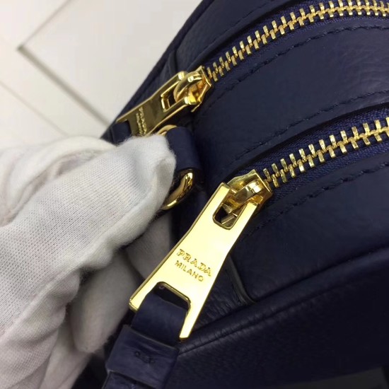 Prada Calf leather Shoulder Bag 1BH082-2B Royal Blue