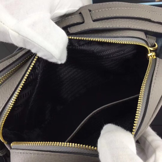 Prada Calf leather Shoulder Bag 1BH082-2B grey