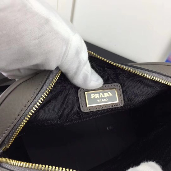 Prada Calf leather Shoulder Bag 1BH082-2B grey