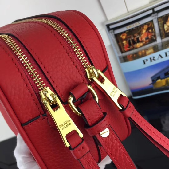 Prada Calf leather Shoulder Bag 1BH082-2B red