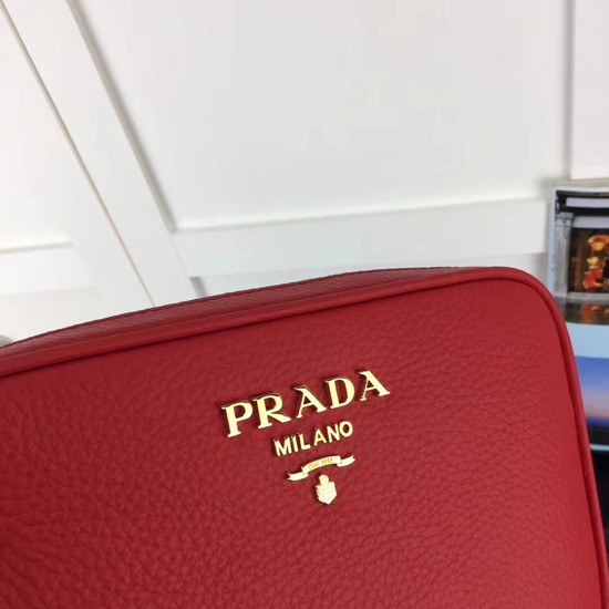 Prada Calf leather Shoulder Bag 1BH082-2B red