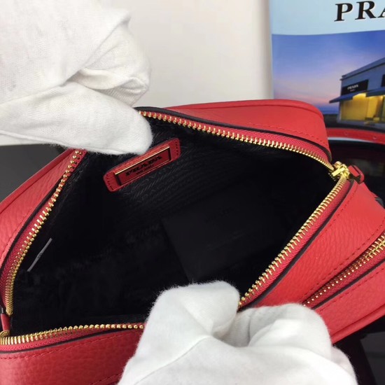 Prada Calf leather Shoulder Bag 1BH082-2B red