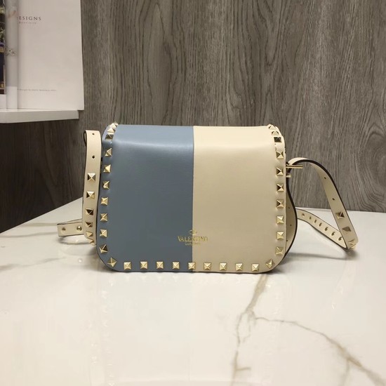 Valentino Original Leather cross-body bag 38021 blue&white