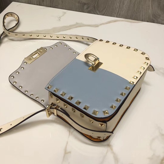 Valentino Original Leather cross-body bag 38021 blue&white