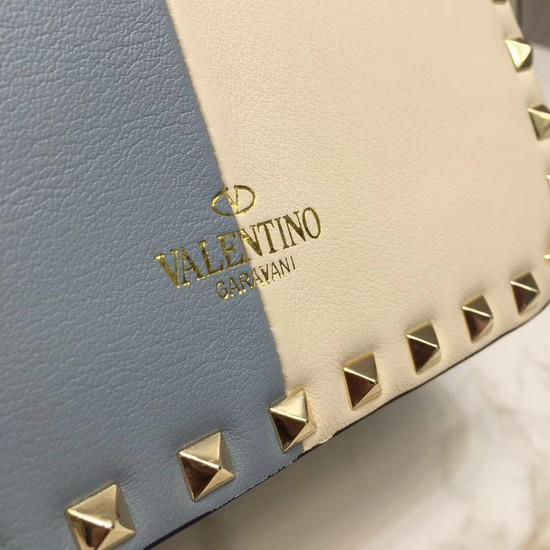 Valentino Original Leather cross-body bag 38021 blue&white