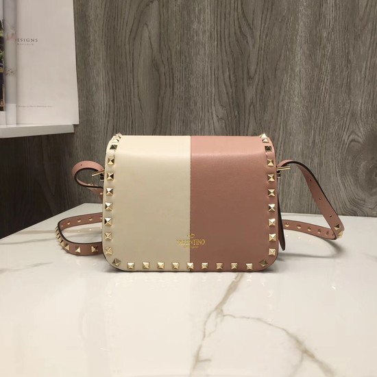 Valentino Original Leather cross-body bag 38021 pink&white