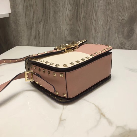 Valentino Original Leather cross-body bag 38021 pink&white