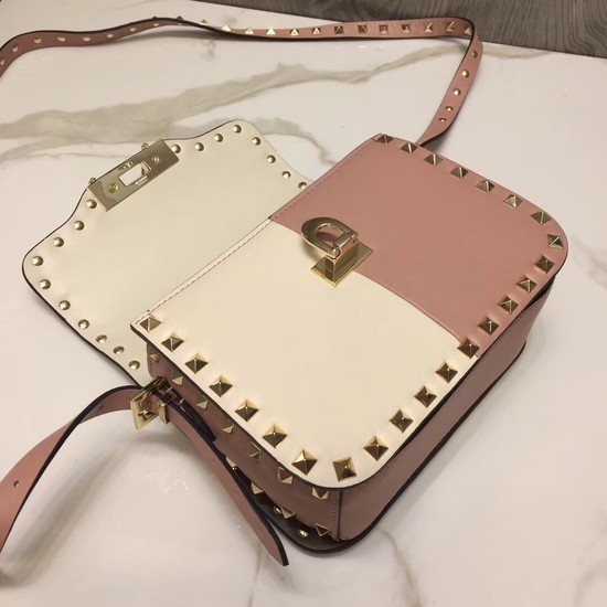 Valentino Original Leather cross-body bag 38021 pink&white