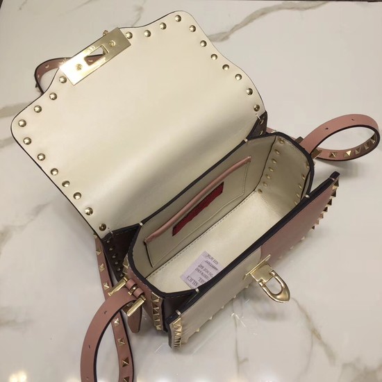 Valentino Original Leather cross-body bag 38021 pink&white