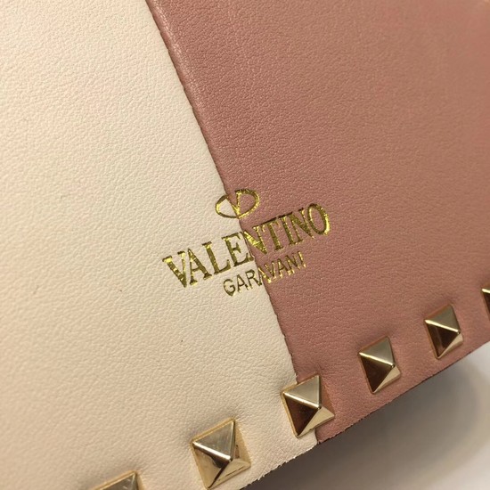 Valentino Original Leather cross-body bag 38021 pink&white