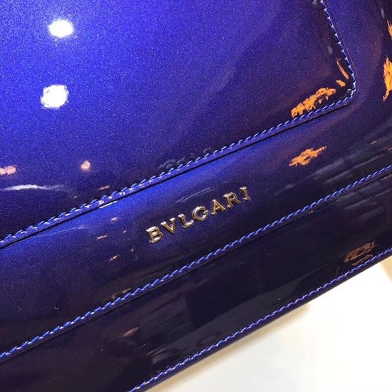 Bulgari metallic-leather shoulder bag 15004 blue