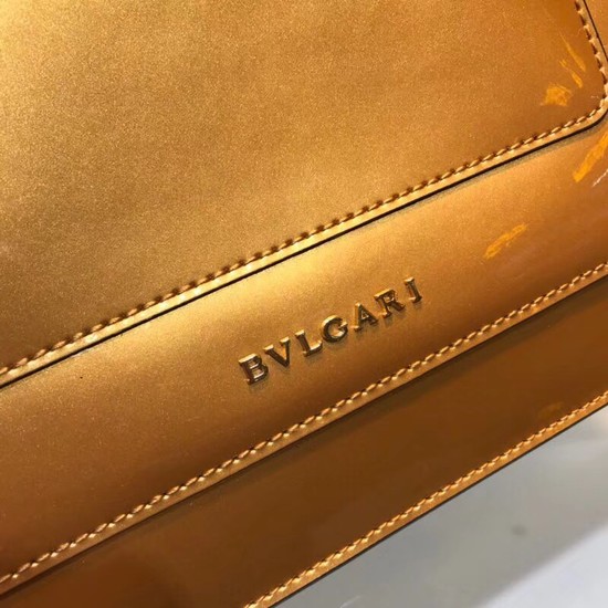 Bulgari metallic-leather shoulder bag 15004 gold
